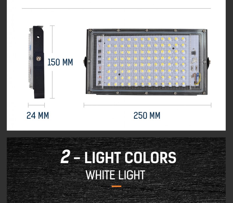 1pc 100W Led Flood Light AC 220V 230V 240V Outdoor Floodlights Spotlight IP65 Waterproof LED Street Lamp Landscape Lighting Plug