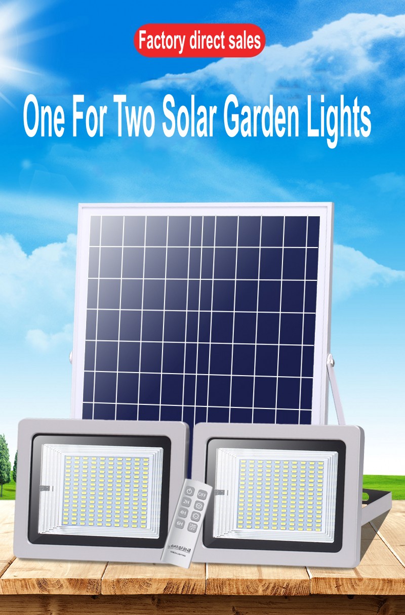 LED Floodlights 120W 200W 400W LED Solar Sensor Waterproof IP66 Emergency Safety Garden Street Flood Light With Remote Control