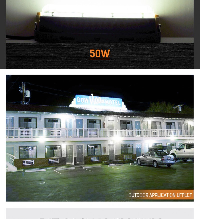 1pc Waterproof IP65 50W Led Flood Light Outdoor Lighting 220V Spotlight Wall Construction Lamp Floodlights Garden Street Lights