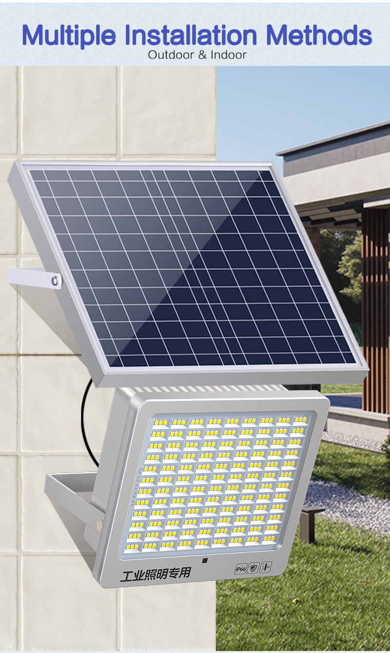 100W 200W Led Solar Floodlight Outdoor Lighting Solar Garden Lamp Led Flood Light for Garden Highway Spotlights With Remote