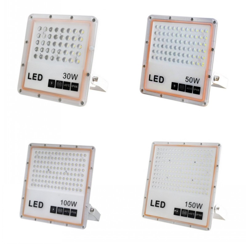 220V/12V/24V 36V LED Flood Light 30W 50W Reflector LED Floodlights Waterproof IP65 Spotlight Wall Outdoor Lighting Cold White