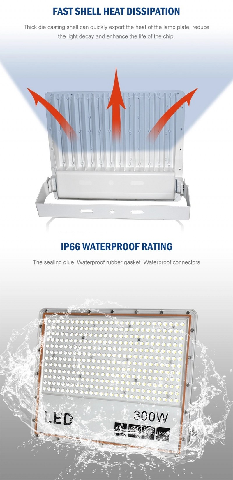 220V/12V/24V 36V LED Flood Light 30W 50W Reflector LED Floodlights Waterproof IP65 Spotlight Wall Outdoor Lighting Cold White