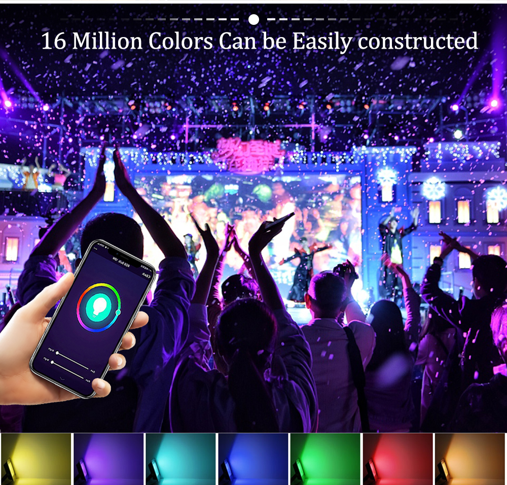 30w/50w/100W WiFi Tuya Smart Floodlight 8 Scene modes Voice Control Spotlight RGB+WW+CW Waterproof Outdoor Wall Lamp Lighting