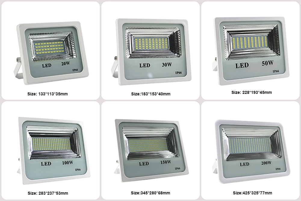 LED Outdoor Floodlights Waterproof IP66(3000-6500K War/Cold white 200W SpotLights for Garden Yard Warehouse Square Billboard