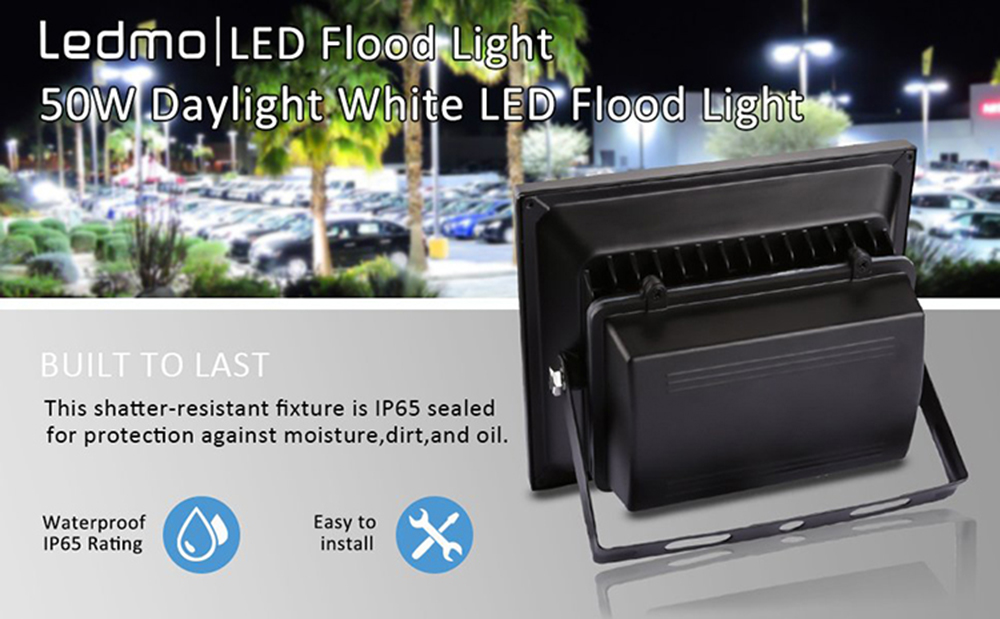 Flood Light LED 20W 30W 50W 100W 200W Outdoor WaterProof IP66 85-265V Projector Spotlight Wall Lamp for Garden,Yard,Square