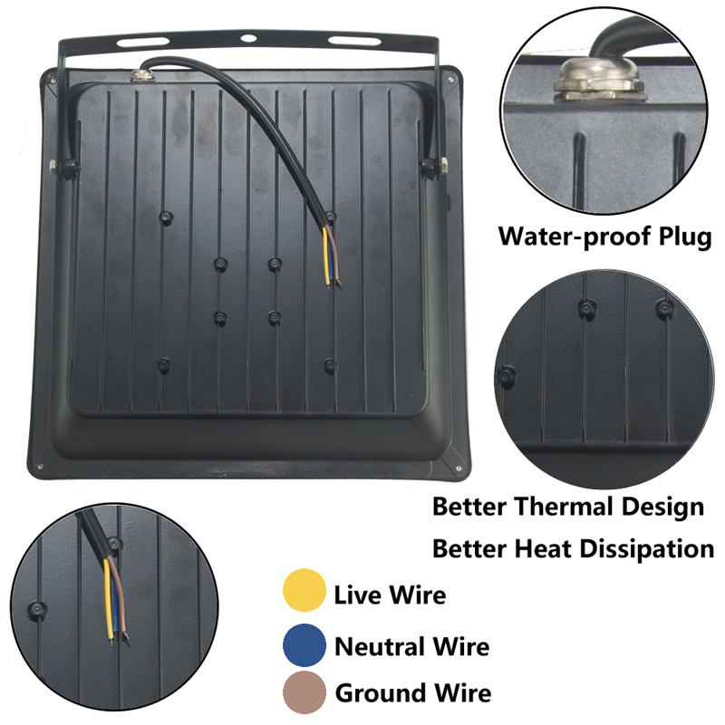 LED Flood Light 50W 100W 200W 300W 400W 500W 600W AC220V Waterproof IP66 Spotlight Outdoor Garden Lamp Led Floodlight Lighting