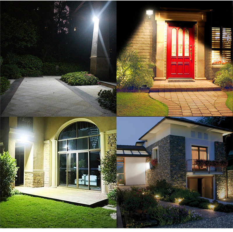 LED PIR Motion Sensor Adjustable Flood Light 50W 150W Waterproof IP65 110V 220V Floodlight Garden Spotlight Outdoor Wall Lamp