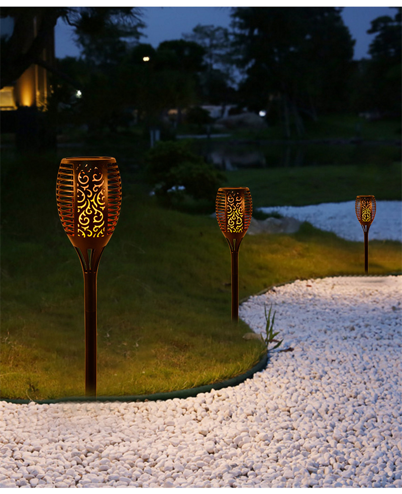 Solar Flame Flickering Garden Lamp lawn Light IP65 Outdoor Spotlights Landscape Decoration Led Lawn Lamp for Garden Pathways