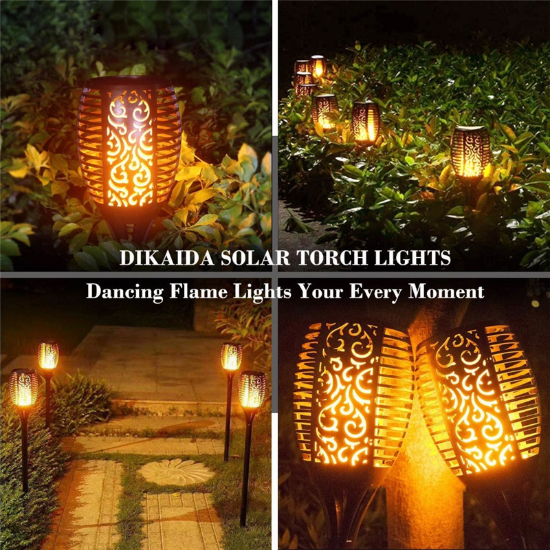 Solar Flame Flickering Garden Lamp lawn Light IP65 Outdoor Spotlights Landscape Decoration Led Lawn Lamp for Garden Pathways