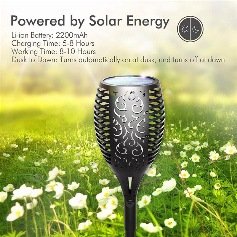 Solar Flame Flickering Garden Lamp lawn Light IP65 Outdoor Spotlights Landscape Decoration Led Lawn Lamp for Garden Pathways