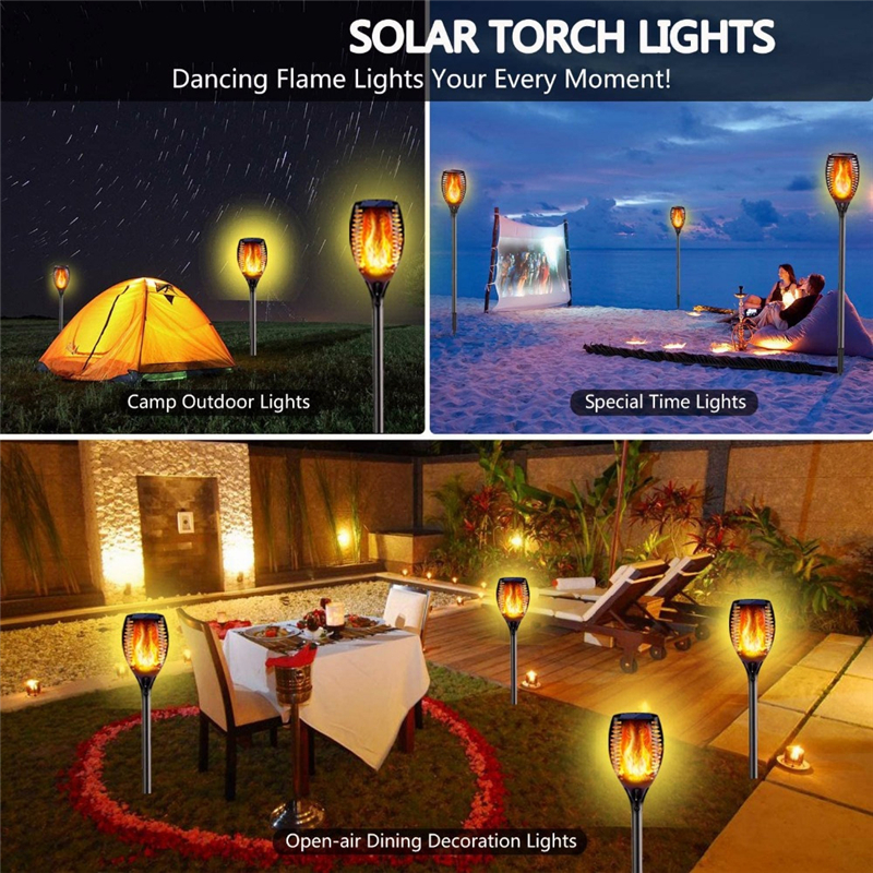 Solar Flame Flickering Garden Lamp lawn Light IP65 Outdoor Spotlights Landscape Decoration Led Lawn Lamp for Garden Pathways