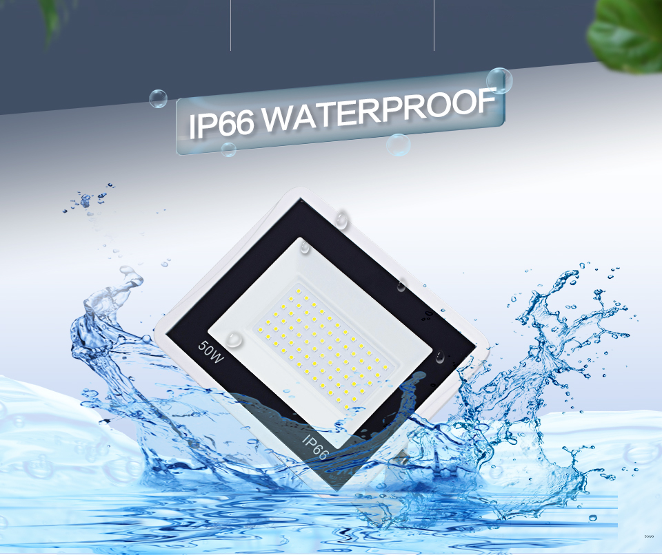 LED Outdoor Floodlight 100W 50W 30W 20W 10W Waterproof Spotlight Lamp AC220V Warm Cold White For Exterior Wall Garden Footpath