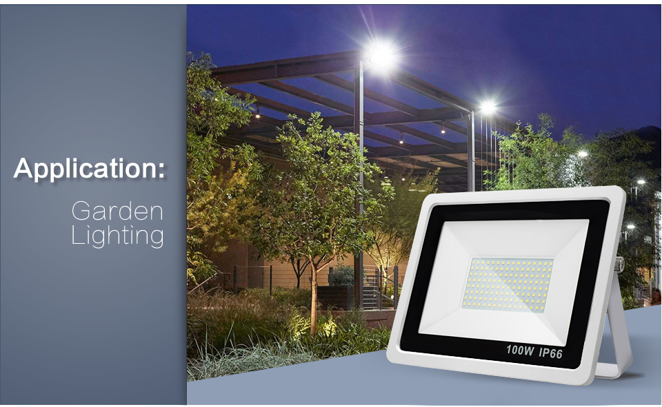 LED Outdoor Floodlight 100W 50W 30W 20W 10W Waterproof Spotlight Lamp AC220V Warm Cold White For Exterior Wall Garden Footpath