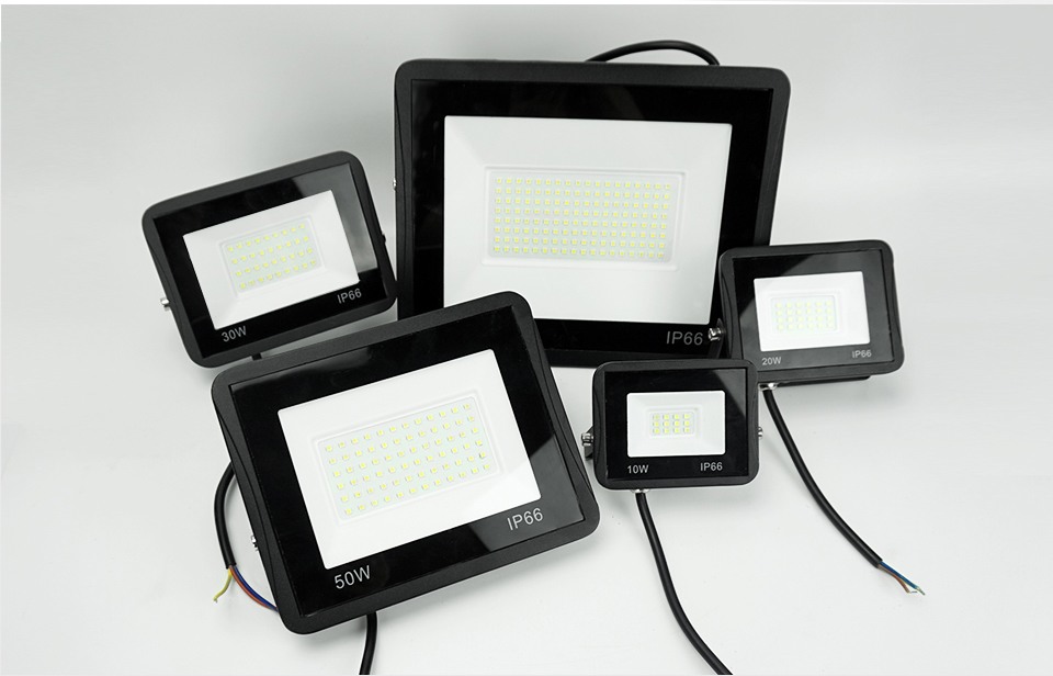 LED Floodlight PIR Motion 220V 10W 20W 30W 50W 100W Cold White Warm White WaterproofIP65 Black Outdoor Lighting Wall Street Lamp