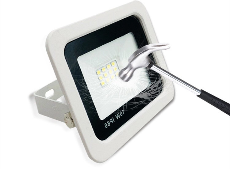 White shell spotlight Ultra Thin Led Flood Light Spotlight Outdoor AC220V IP65 Path Garden Street Gate Wall Lamp Flood Lighting