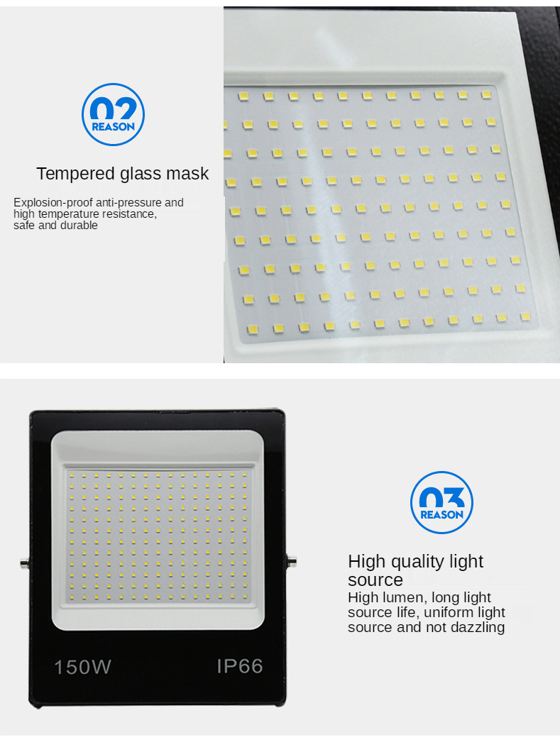 10W 20W 30W 50W 100W 150W Led Flood Light AC220V Outdoor Floodlight Spotlight IP66 Waterproof LED Street Lamp Landscape Lighting