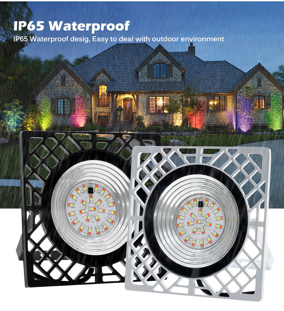 RGB 50W Led Flood Light AC 220V 240V LED Floodlight IP65 Outdoor Spotlight Landscape Lighting Reflector Wall Garden Street Lamp