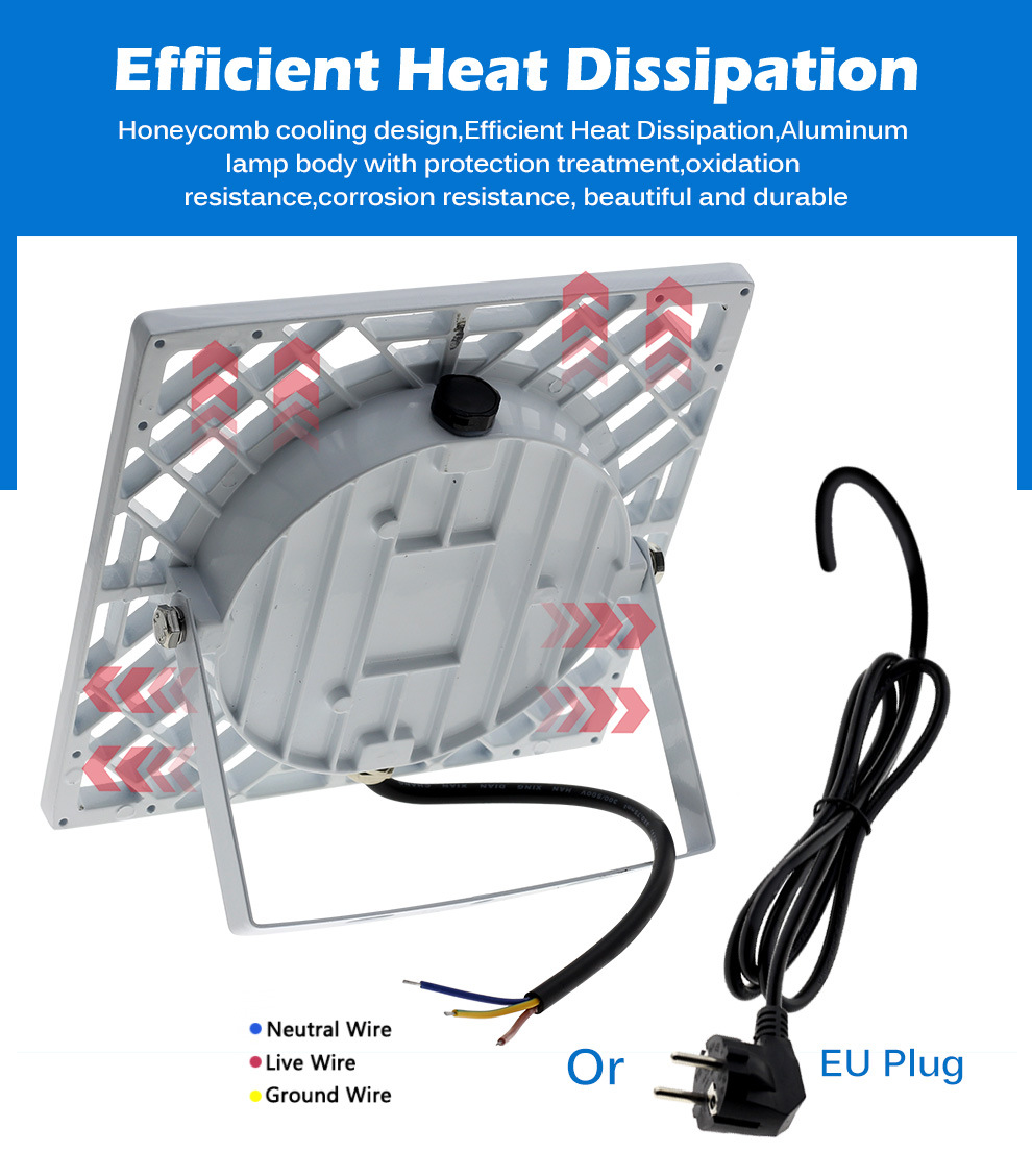 RGB 50W Led Flood Light AC 220V 240V LED Floodlight IP65 Outdoor Spotlight Landscape Lighting Reflector Wall Garden Street Lamp