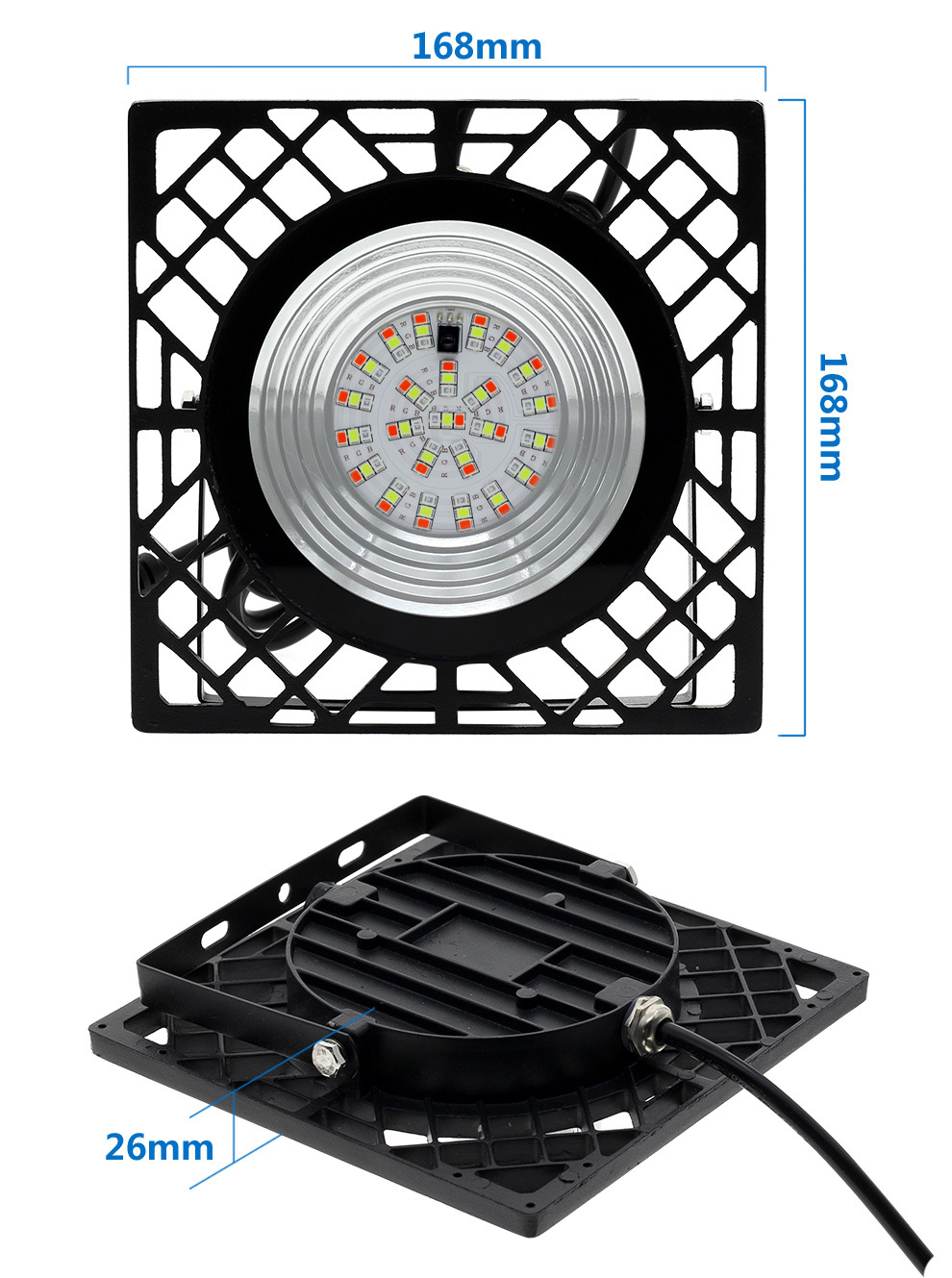 RGB 50W Led Flood Light AC 220V 240V LED Floodlight IP65 Outdoor Spotlight Landscape Lighting Reflector Wall Garden Street Lamp