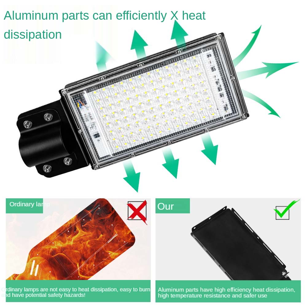 100W LED Street Light AC 220V-240V Outdoor Floodlight Spotlight IP65 Waterproof Wall Light Garden Road Street Pathway Spot Lamps