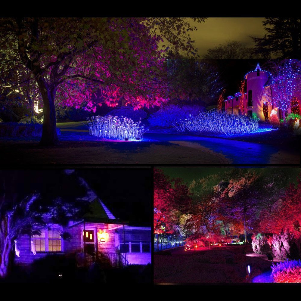 5PCS PACK LED Flood Light with Remote Control Outdoor Lighting 10W/20W/30W/50W RGB Color Changing LED Outdoor Garden Spotlight
