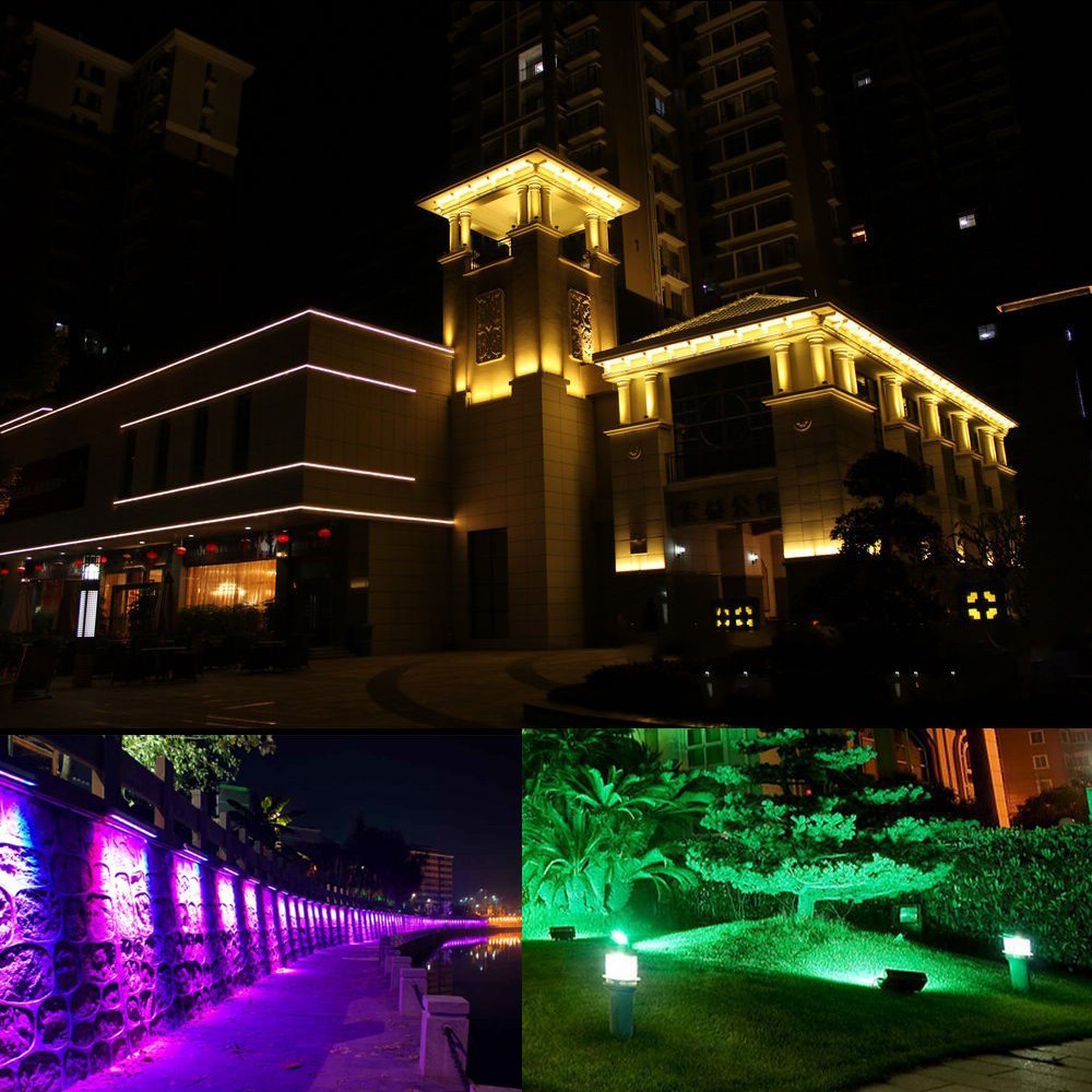 5PCS PACK LED Flood Light with Remote Control Outdoor Lighting 10W/20W/30W/50W RGB Color Changing LED Outdoor Garden Spotlight