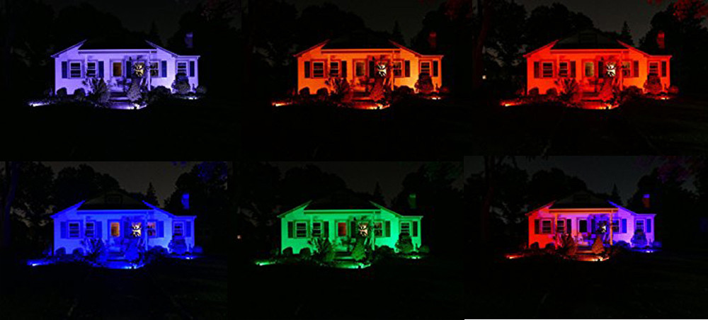 5PCS PACK LED Flood Light with Remote Control Outdoor Lighting 10W/20W/30W/50W RGB Color Changing LED Outdoor Garden Spotlight