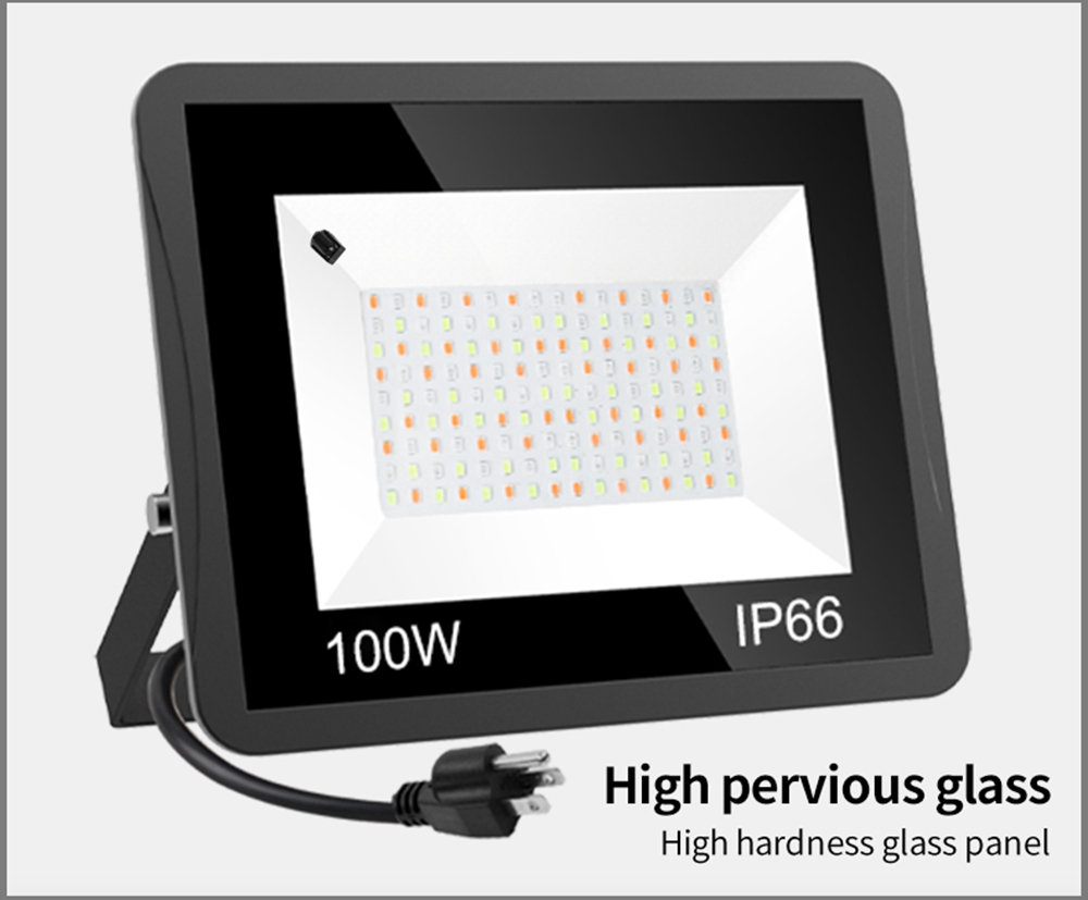 T-SUN 240V 220V 110V Outdoor LED Floodlight 50W/100W RGB FloodLight US/EU/UK Plug LED Spotlight Garden Flood Light Waterproof