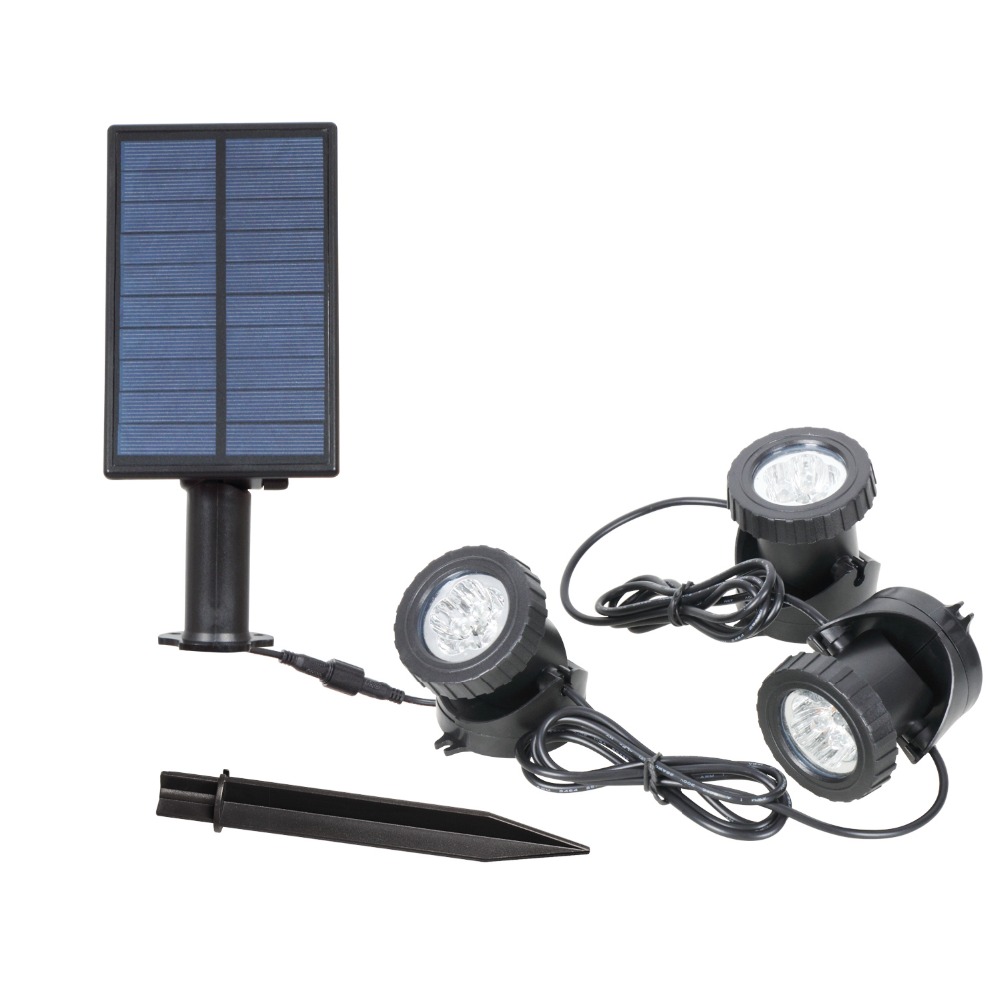 T-SUNRISE LED Solar Powered RGB LED Underwater Lights Spot Light Waterproof IP68 Outdoor Garden 2/3 Lamps for Garden Landscape