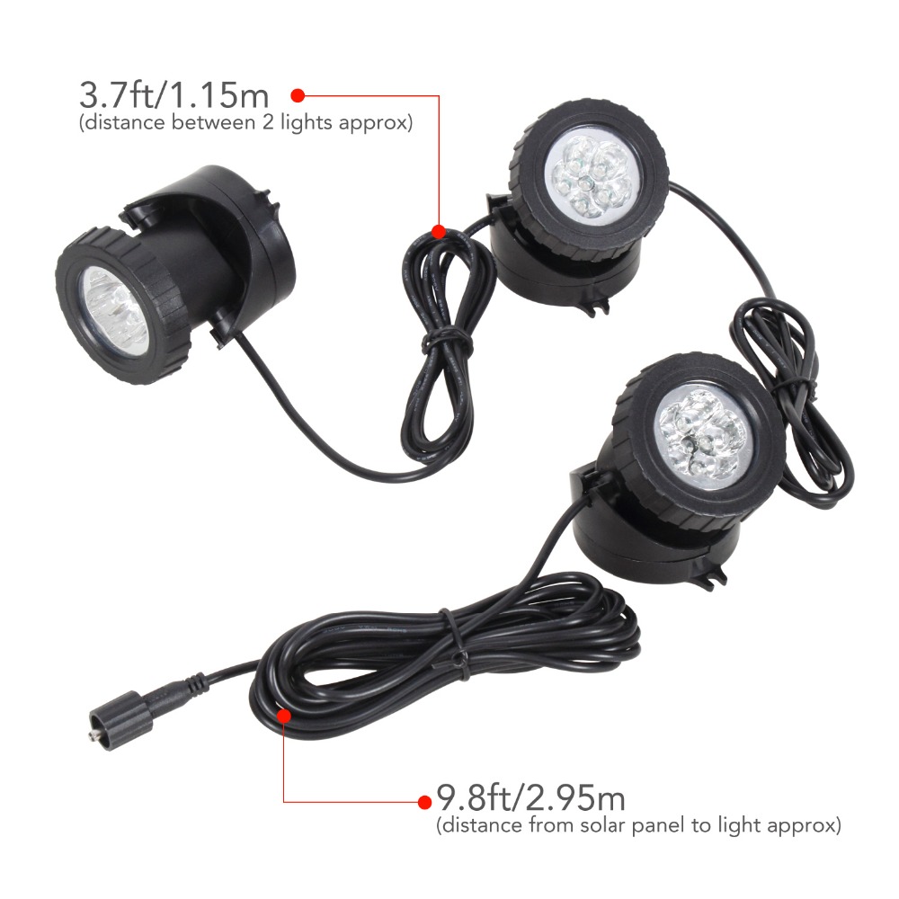 T-SUNRISE LED Solar Powered RGB LED Underwater Lights Spot Light Waterproof IP68 Outdoor Garden 2/3 Lamps for Garden Landscape