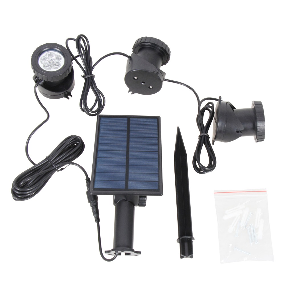 T-SUNRISE LED Solar Powered RGB LED Underwater Lights Spot Light Waterproof IP68 Outdoor Garden 2/3 Lamps for Garden Landscape