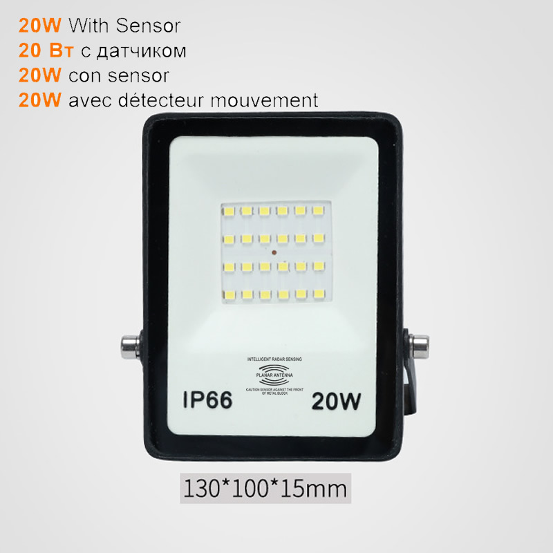 2 pcs 220V 10-100W LED FloodLight Reflector Spotlight outdoor Exterior Street wall Light Outdoor Waterproof Garden Lawn lamp Ene