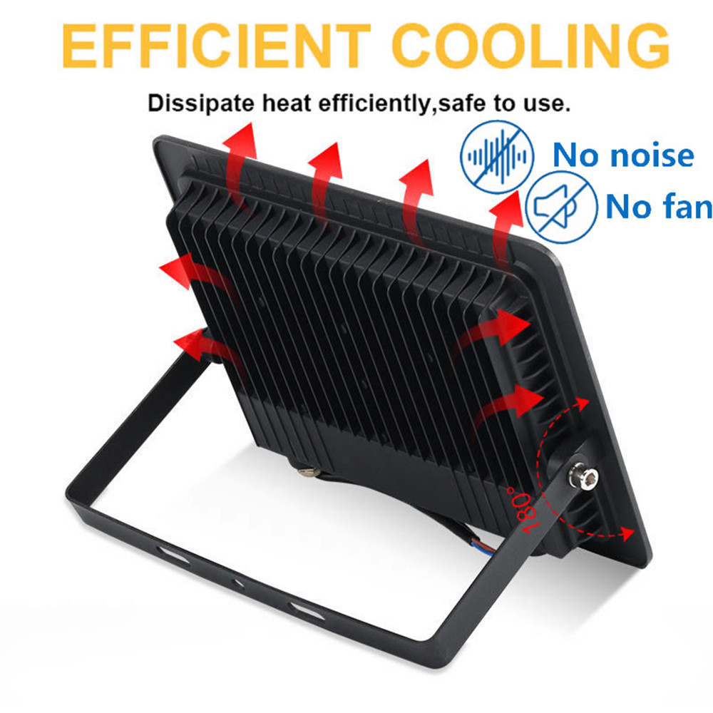 2 pcs 220V 10-100W LED FloodLight Reflector Spotlight outdoor Exterior Street wall Light Outdoor Waterproof Garden Lawn lamp Ene