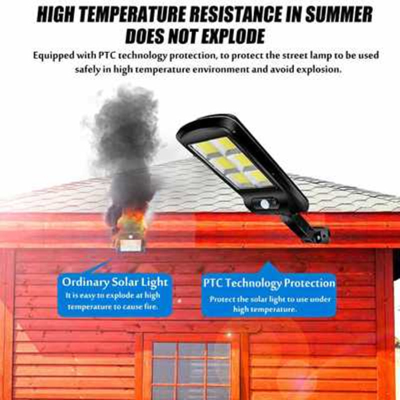 Powerful Solar LED Light 4PCS 128COB PIR Motion Sensor Street Lamp Wireless Solar Charging Waterproof Garden Lamp Remote Outdoor