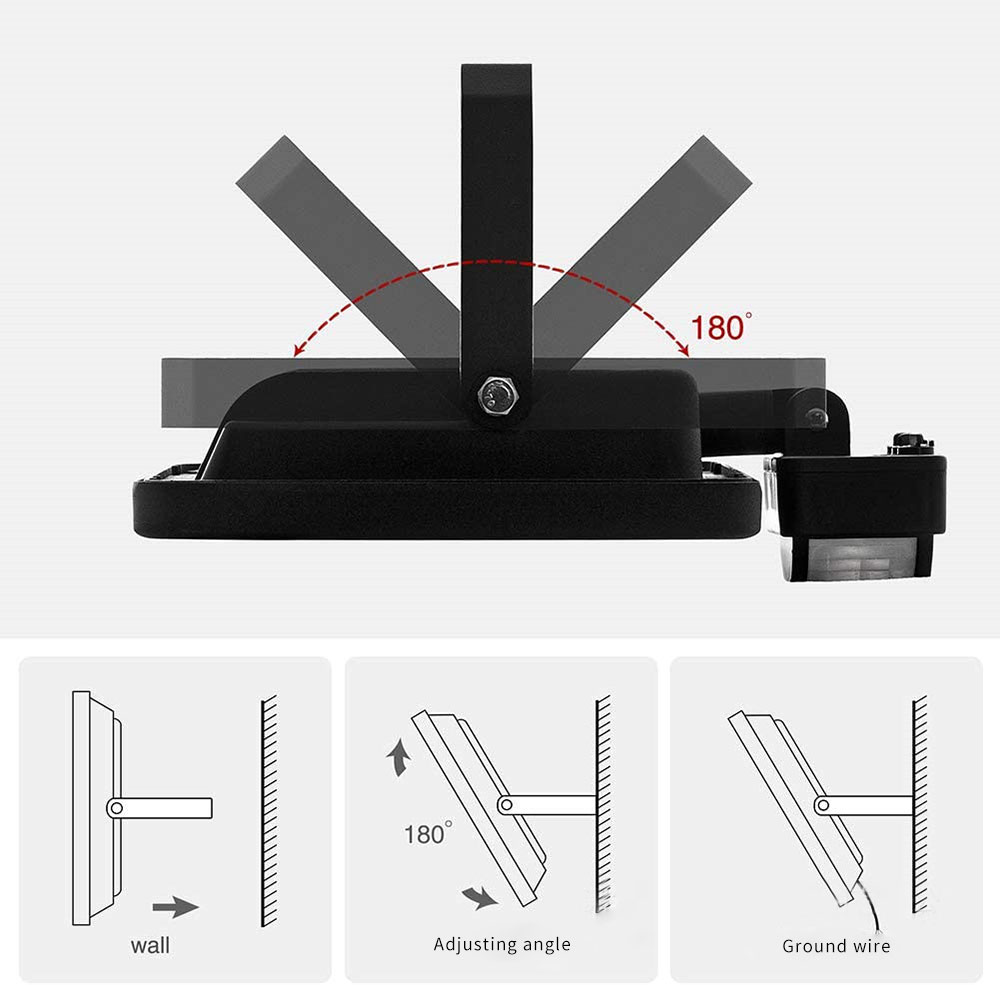 Flood Light Led Foco Led Exterior Outdoor Spotlight Wall Lamp With Sensor Garden Leds Outdoor Solar Spotlights Lighting Lights