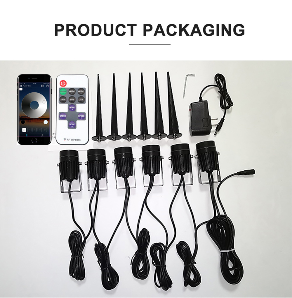 1 TO 8 Light With Remote/APP Control Waterproof Super Bright Garden Decoration Lights EU/US /UK Plug Outdoor Lawn Lamp Landscape