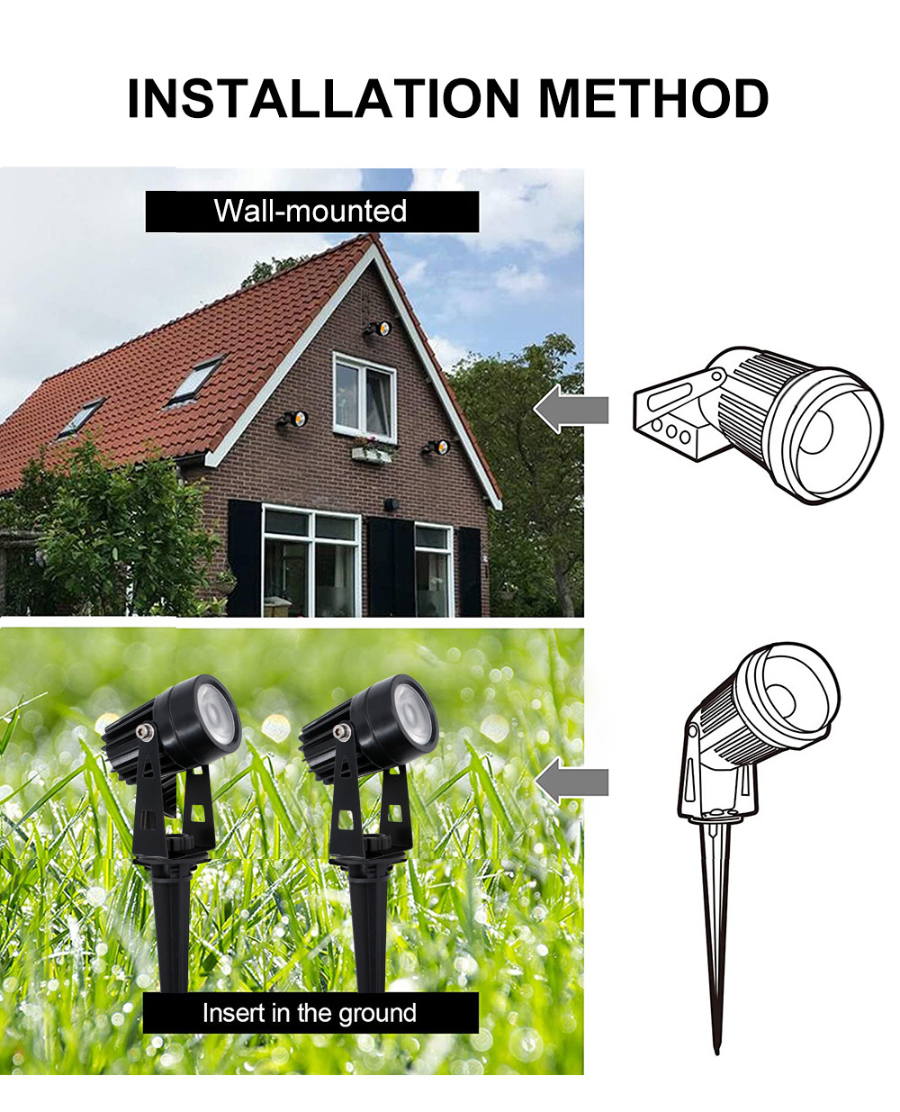 1 TO 8 Light With Remote/APP Control Waterproof Super Bright Garden Decoration Lights EU/US /UK Plug Outdoor Lawn Lamp Landscape