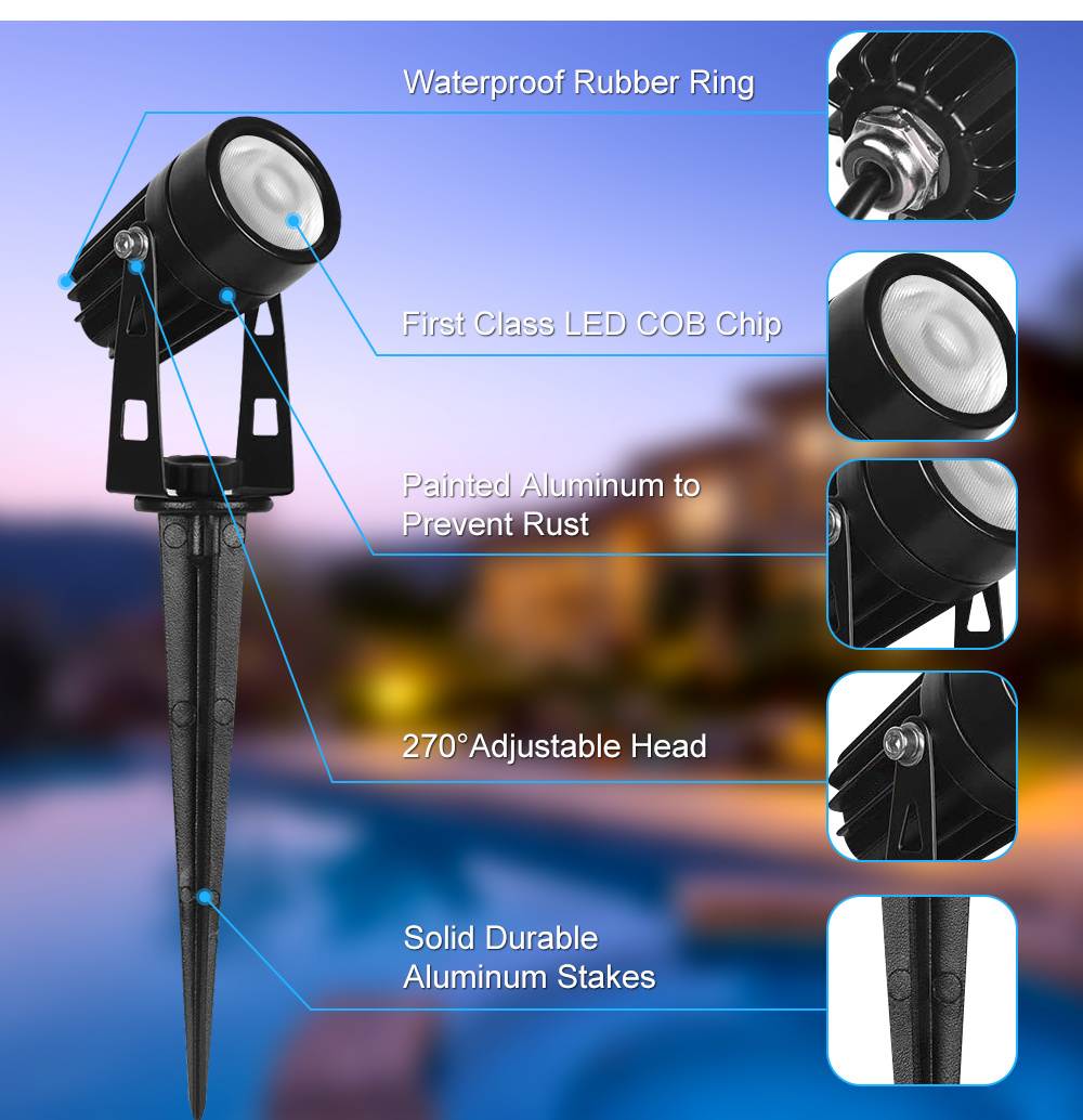 1 TO 8 Light With Remote/APP Control Waterproof Super Bright Garden Decoration Lights EU/US /UK Plug Outdoor Lawn Lamp Landscape
