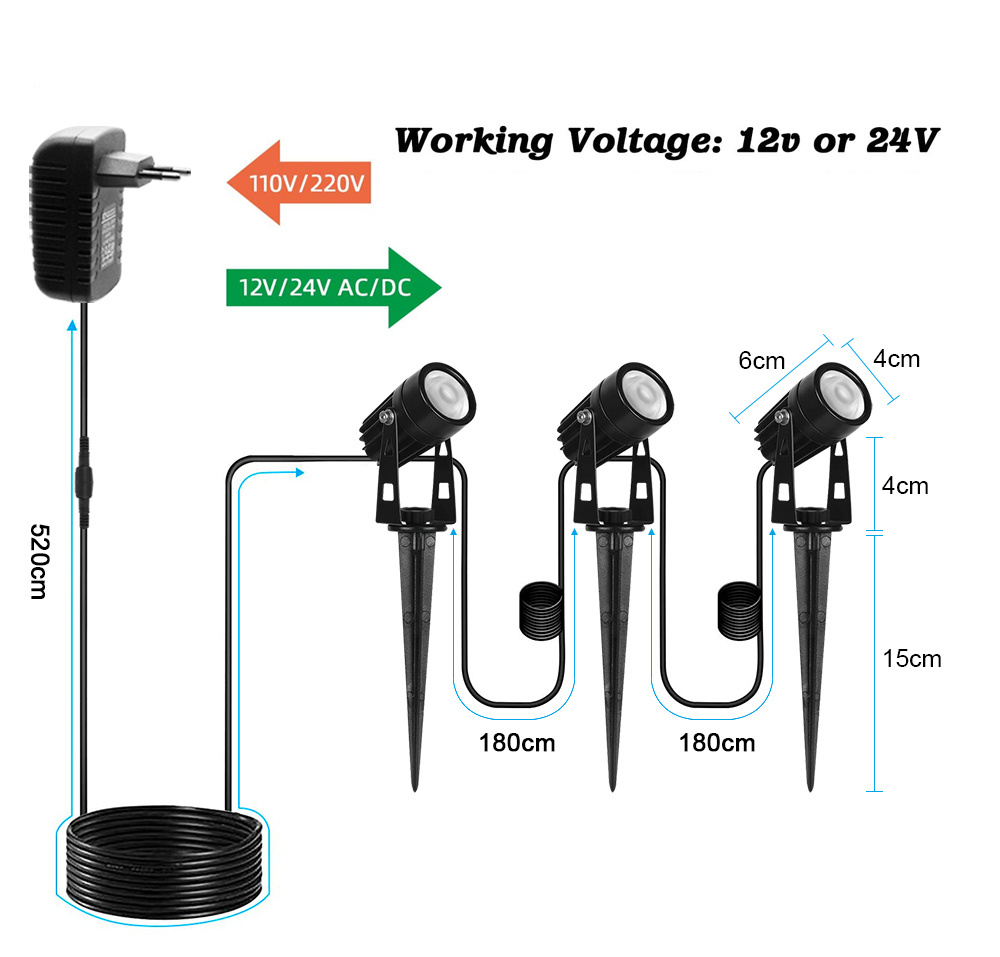 1 TO 8 Light With Remote/APP Control Waterproof Super Bright Garden Decoration Lights EU/US /UK Plug Outdoor Lawn Lamp Landscape