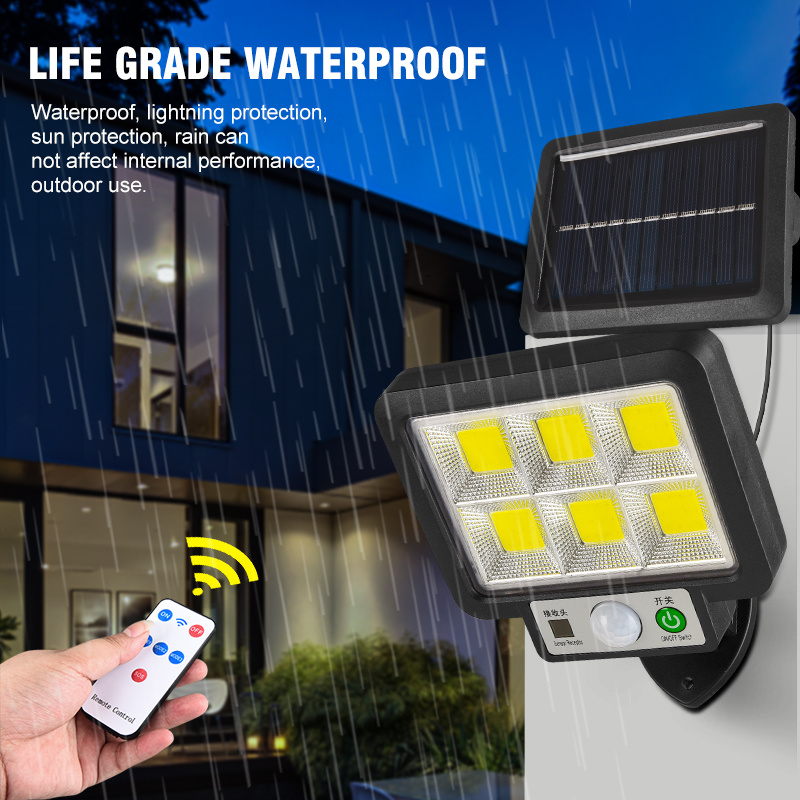 Solar LED Lights Outdoor Split Type Solar Lamp With 3 Light Mode Waterproof Motion Sensor Security Lighting For Garden Path Yard