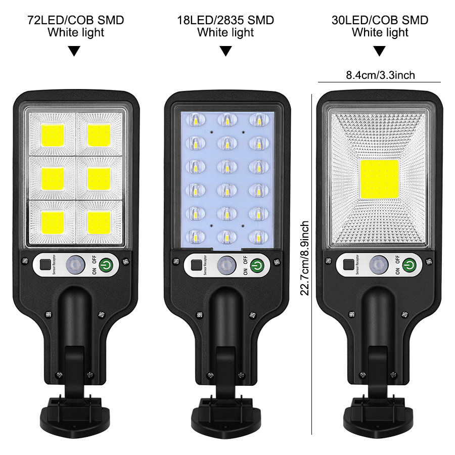 Night Lighting Solar Lamps Dark Sensation Porch Street Garage Garden 3Mode Motion Outdoors 18/30/72/120LED Wall PIRMotion Senser