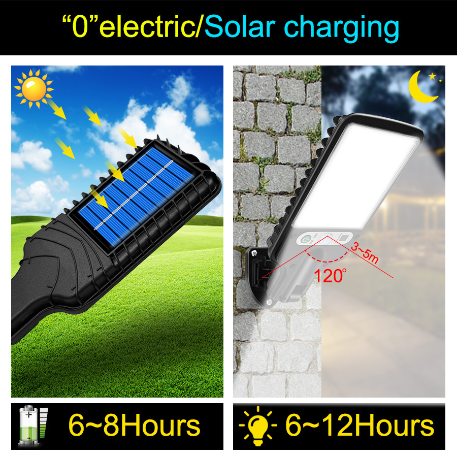 Night Lighting Solar Lamps Dark Sensation Porch Street Garage Garden 3Mode Motion Outdoors 18/30/72/120LED Wall PIRMotion Senser