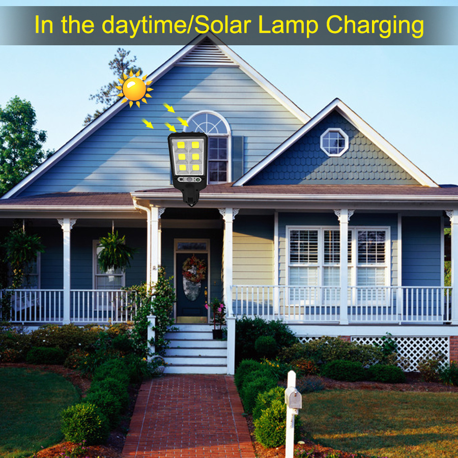Night Lighting Solar Lamps Dark Sensation Porch Street Garage Garden 3Mode Motion Outdoors 18/30/72/120LED Wall PIRMotion Senser