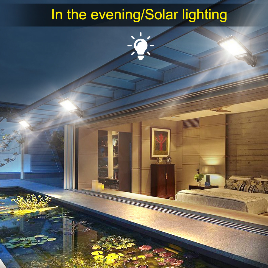 Night Lighting Solar Lamps Dark Sensation Porch Street Garage Garden 3Mode Motion Outdoors 18/30/72/120LED Wall PIRMotion Senser