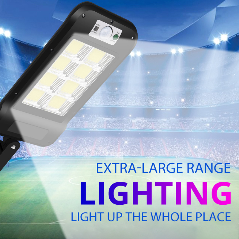 LED Light Outdoor With Remote Control Waterproof Wireless Sensor PIR Motion Street Garden Solar Lamp 10400mAH Super Bright Solar
