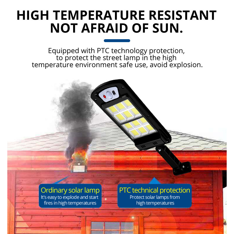 LED Light Outdoor With Remote Control Waterproof Wireless Sensor PIR Motion Street Garden Solar Lamp 10400mAH Super Bright Solar