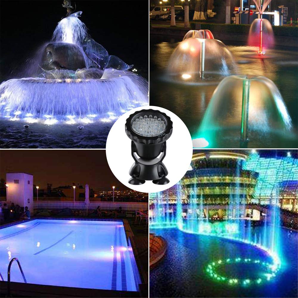 Aquarium light LED RGB diving pool spotlight remote control garden landscape lawn light outdoor underwater fountain poolp