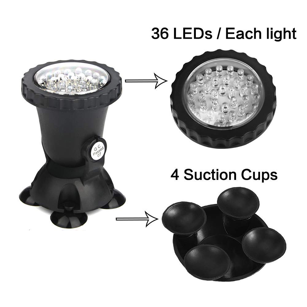 Aquarium light LED RGB diving pool spotlight remote control garden landscape lawn light outdoor underwater fountain poolp
