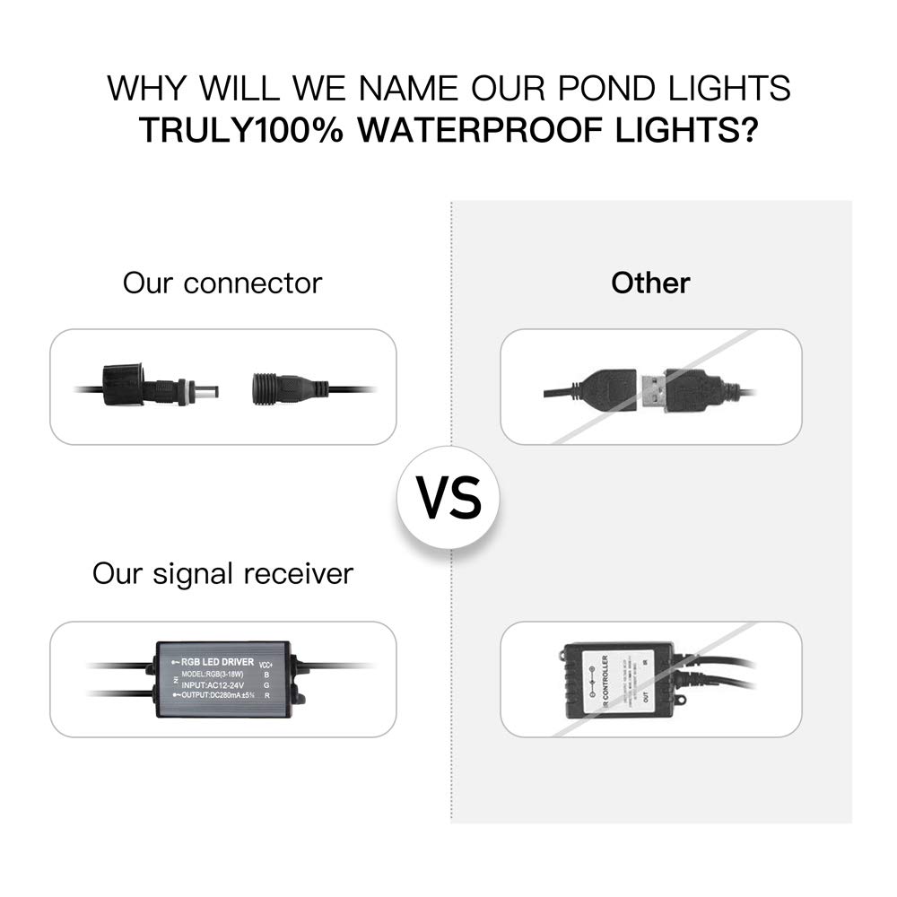 Aquarium light LED RGB diving pool spotlight remote control garden landscape lawn light outdoor underwater fountain poolp