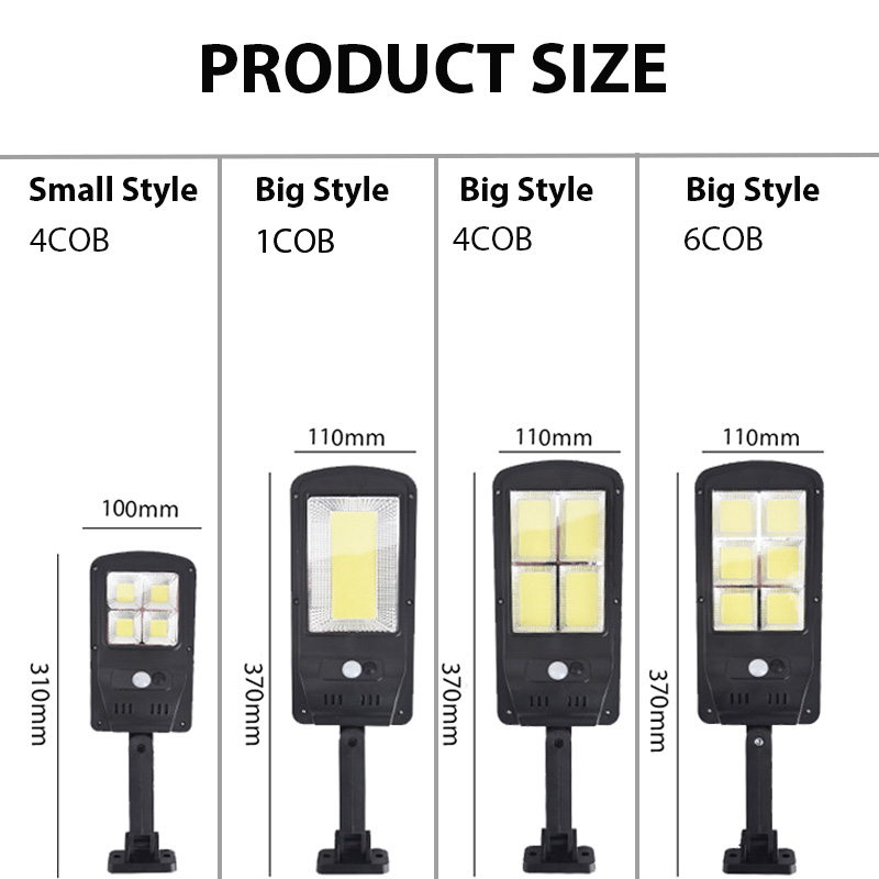 LED Street Light 128 COB 4PC Outdoor Solar light Spotlight IP65 Waterproof Wall Light Garden Road Street Pathway Spot Light
